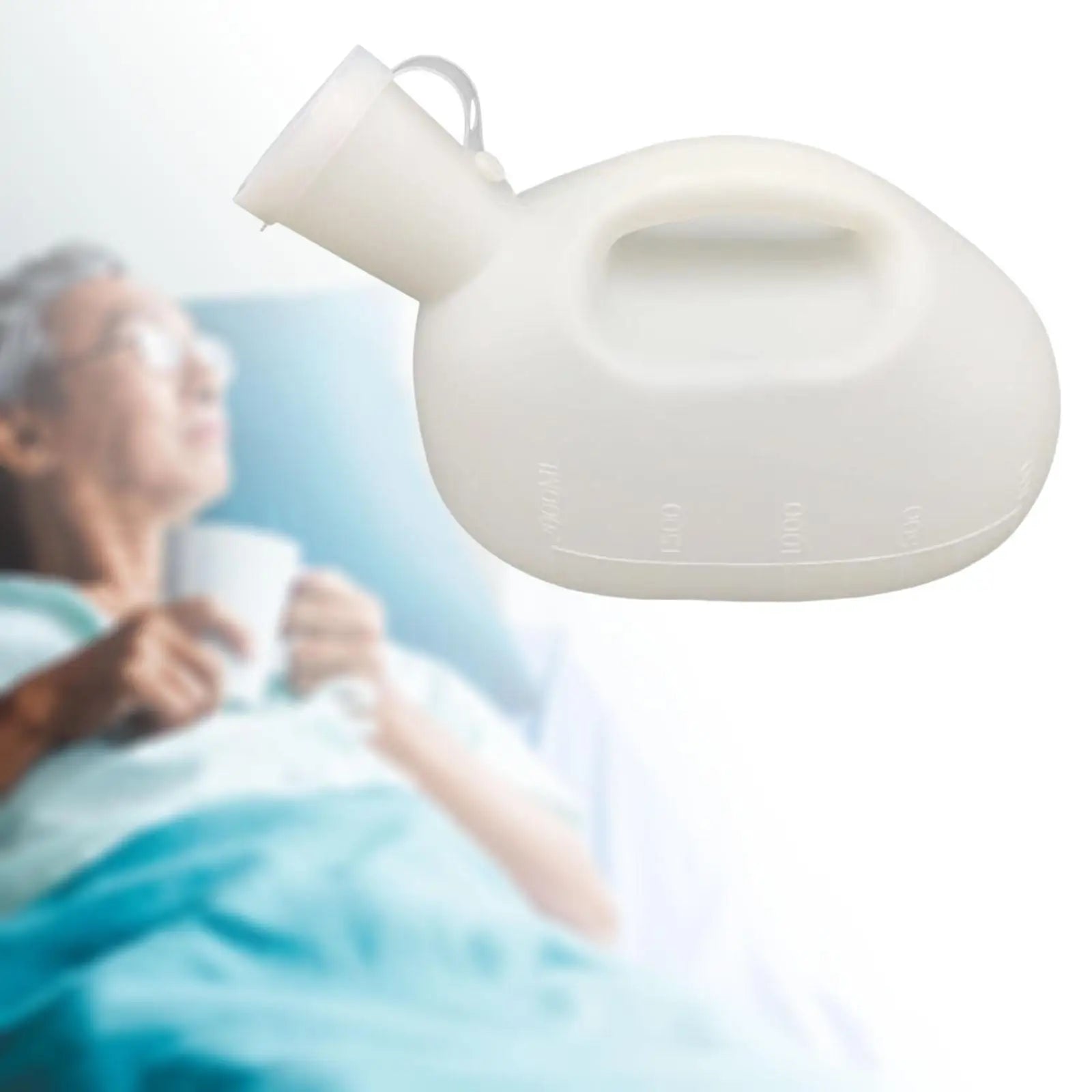 Plastic Urinals for Men Spill Proof Reusable Mens Potty for Incontinence Seniors Elderly Travel Car Driving Camping