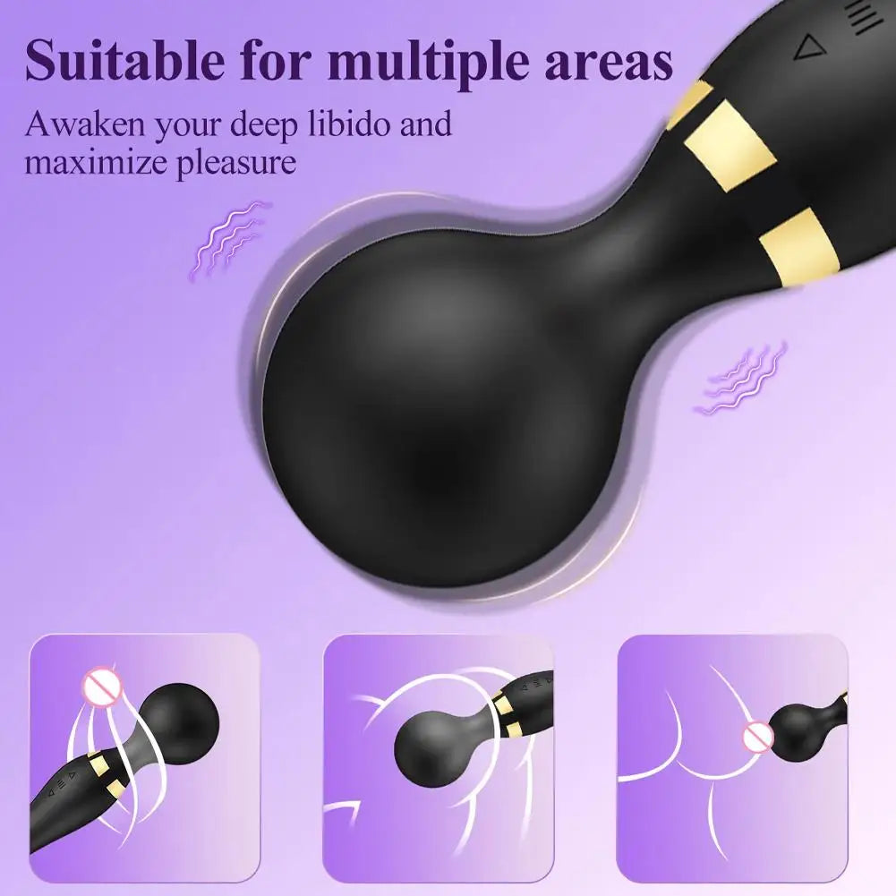 Portable Mini Handheld Massager Waterproof Multi Mode Vibration Rechargeable Muscle Relief Health Care Device
