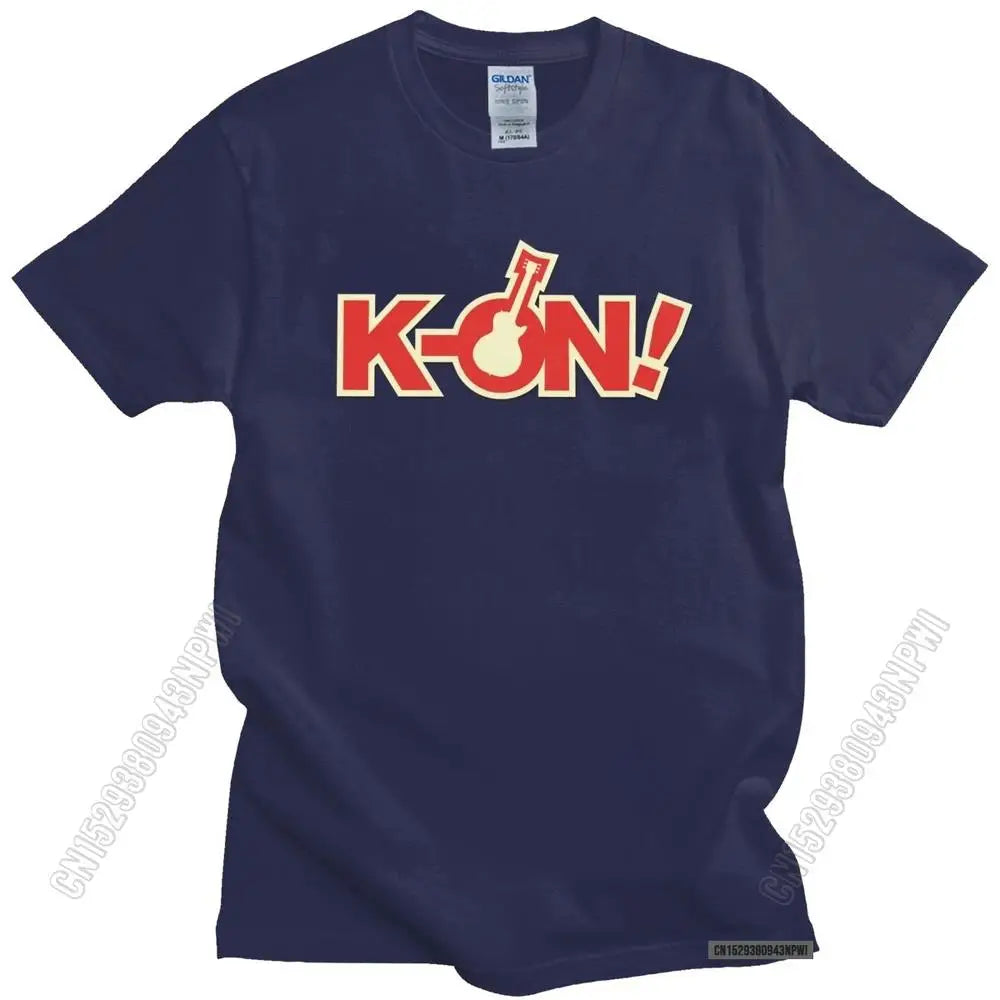 Urban Musical Anime K-On T Shirt Men 100% Cotton Yui Hirasawa Japan Music Animation Manga Tee 100% Cotton T-Shirt Gift