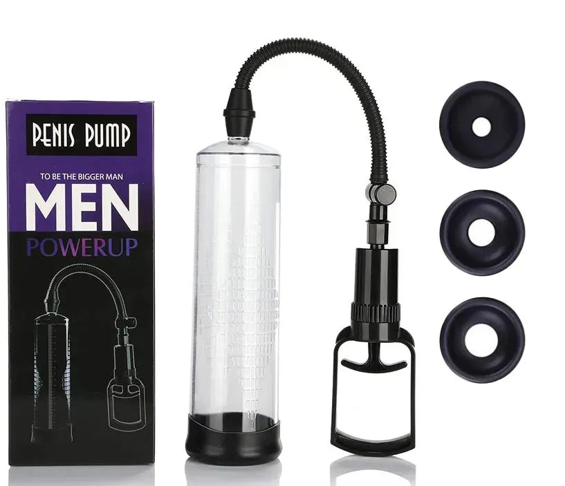 1pc penis vacuum pump manual penis extend pump pressure device adult male toys with suction sleeves Manual Penis Pump For Adults