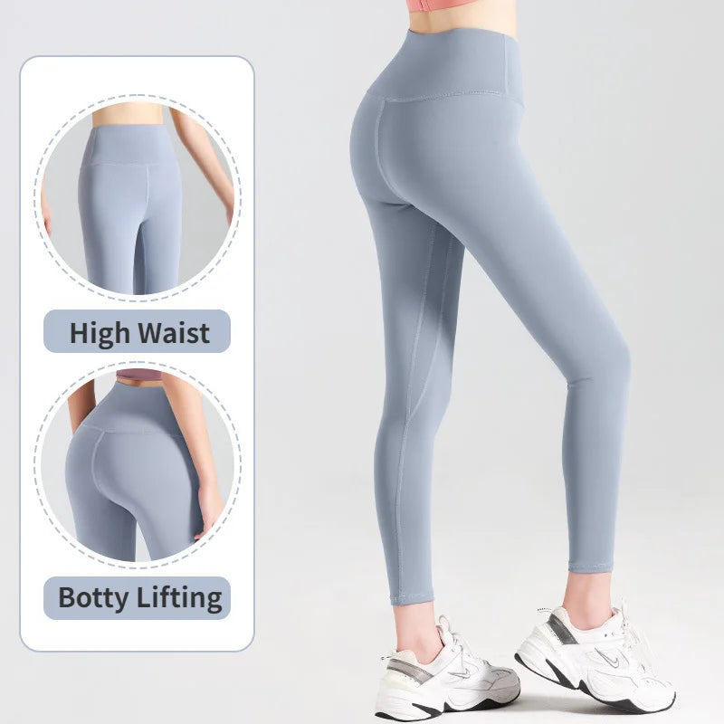 Woman Skinny Sexy Open Crotch Leggings Couple Outdoor Sport Crotchless Panties Booty Lifting Pants with Hidden Zipper Trousers
