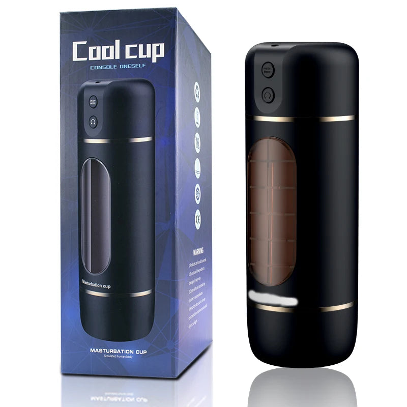 Automatic Male Masturbator Cup Sucking Vibrating Masturbation Machine Vagina Pusssy Blowjob Vibration Toys for Man Adults 18