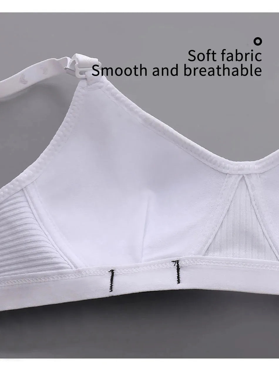 Cotton Women's AB Cup Bra Underwear Wireless Gathering Comfortable V-Bra Women's Upward Push Underwear