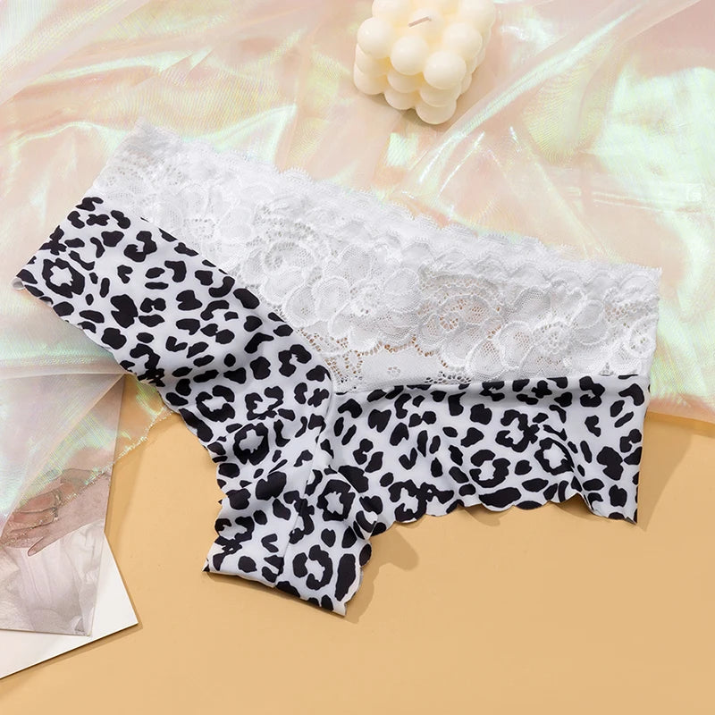 BZEL 5PCS/Set Women's Panties Sexy Lace Underwear Fashion Printing Woman Boxers Comfortable Lingerie Breathable Female Boyshorts