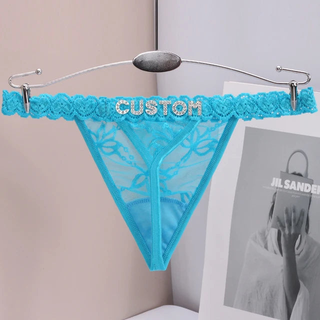 Custom Name Thong G-String Bikini Underwear Very Sexy Personalized Lingerie for Women Hot Wife Customized Letters Sexy Panties