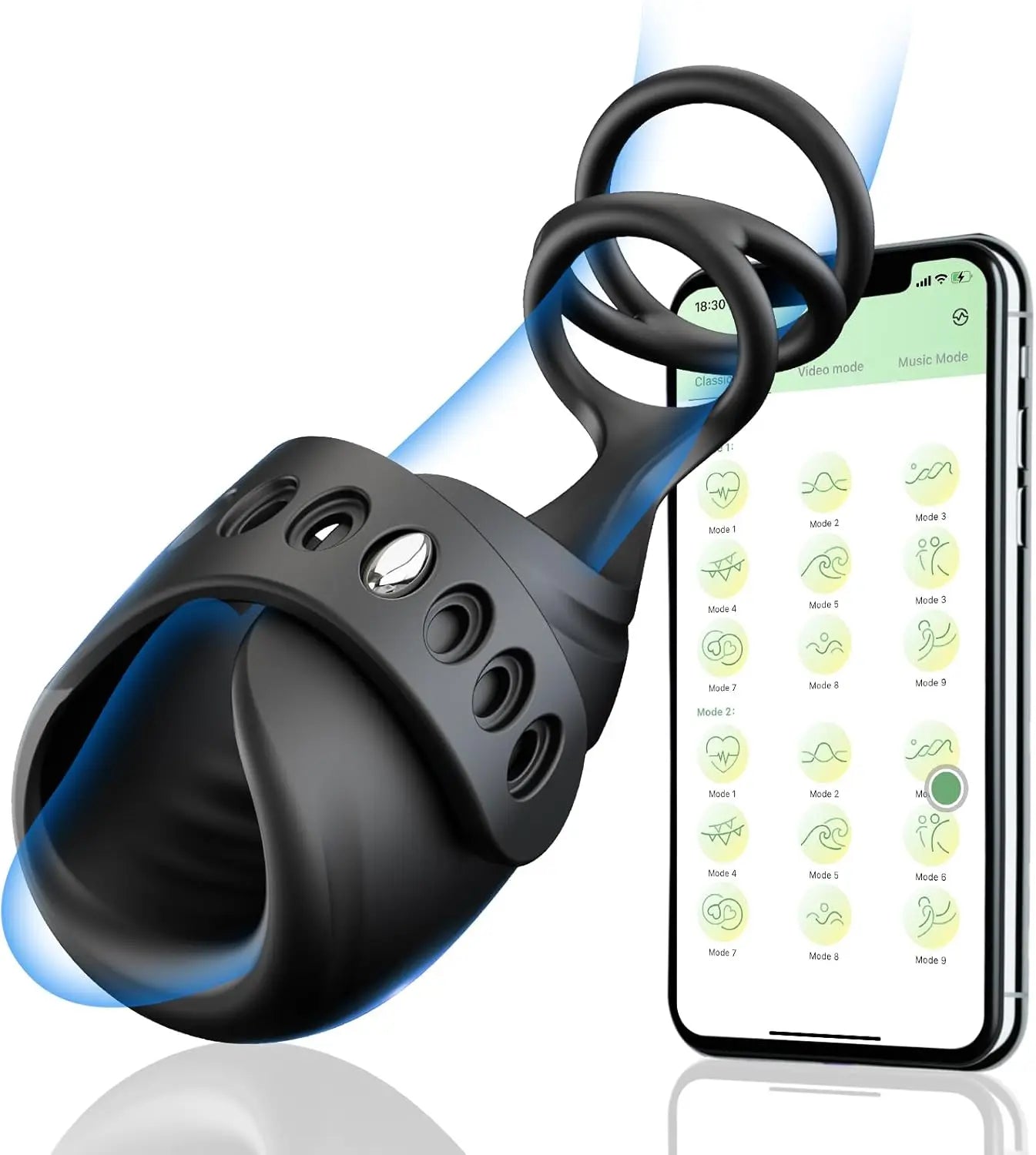 Male Penis Trainer Cock Ring Vibrator Masturbators Stroker Toys with Penis Rings for 18+ Men Erection APP Control Glans Massage