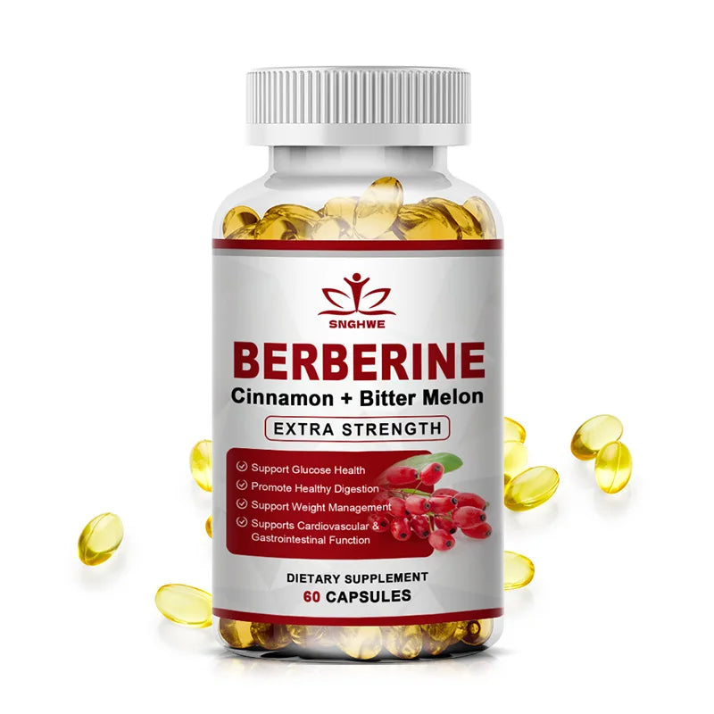 Berberine with Ceylon Cinnamon Capsule Antioxidant Immune System, Cardiovascular & Gastrointestinal Function Healthy Food