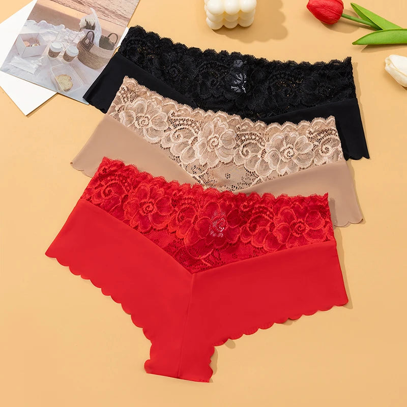 BZEL 5PCS/Set Women's Panties Sexy Lace Underwear Fashion Printing Woman Boxers Comfortable Lingerie Breathable Female Boyshorts