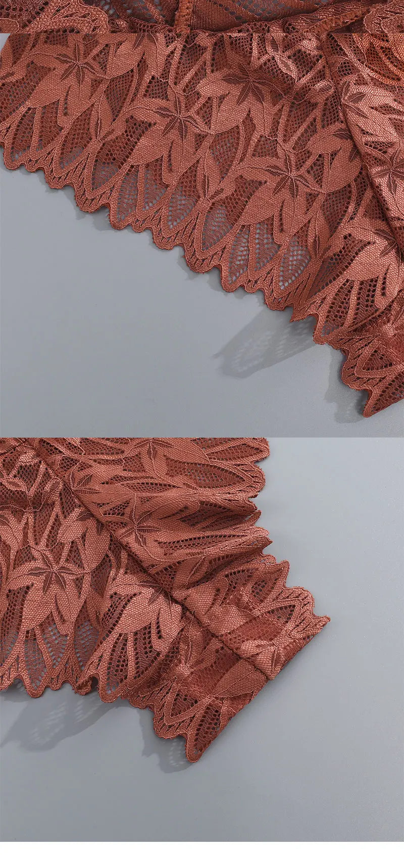 4PCS Women Floral Lace Panties Sexy Perspective G-String High Waist Solid Color Underpants Female Breathable Intimates Lingerie