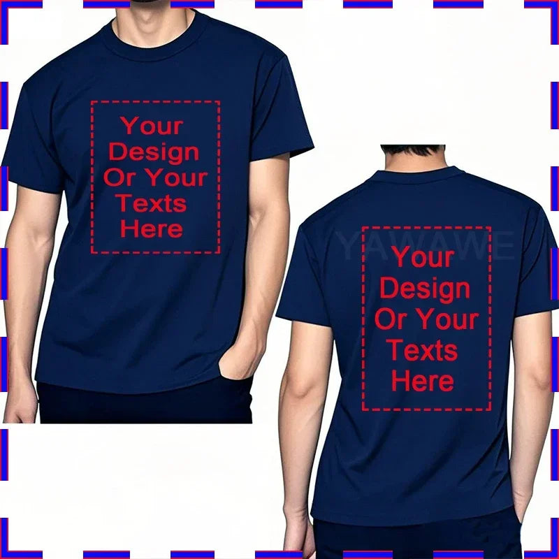 DIY Print Men Tshirt Your Photo Or Logo Here Cotton Comfortable Teeshirt Summer Top Perfect Gift customized t-shirt man 4XL 5XL