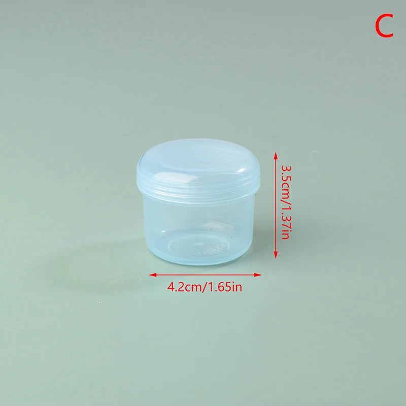 1pcs Mini Round Transparent Plastic Small Boxes Pill Jewelry Storage Case Container Storage Small Pill Box Portable Travel Home