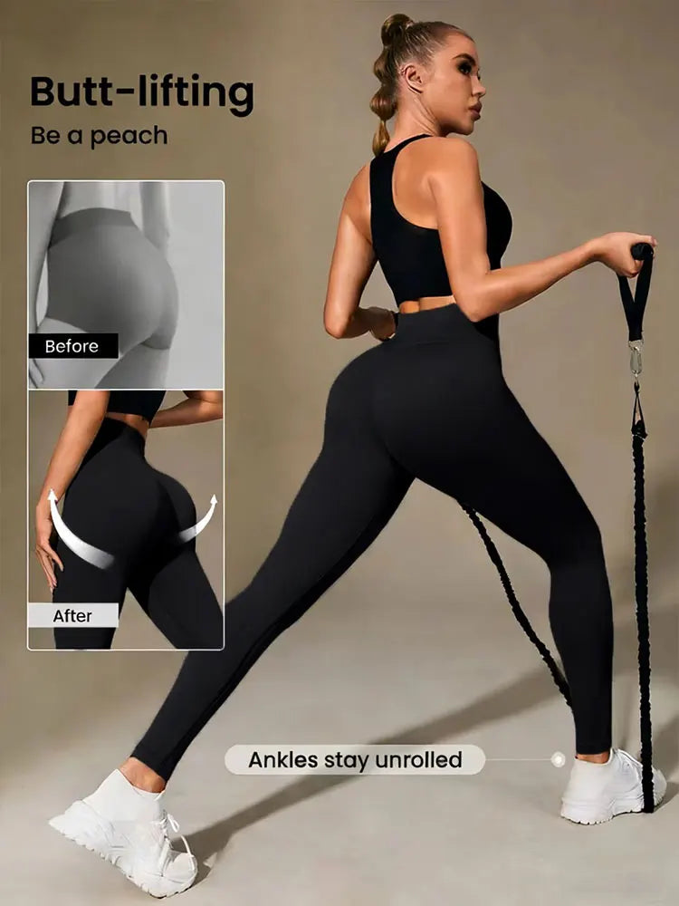 Women's High-Waisted 4-Way Stretch Compression Leggings-Tummy Control Yoga Pilates Gym Workout Pants, Plus Size Clothes,Jeans