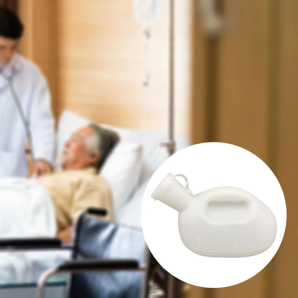 Plastic Urinals for Men Spill Proof Reusable Mens Potty for Incontinence Seniors Elderly Travel Car Driving Camping