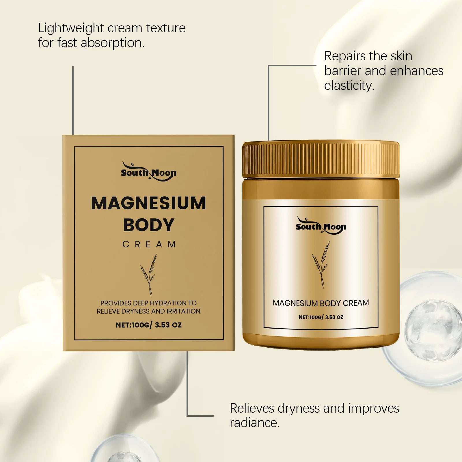 Muscle Soreness Relief Body Lotion Refreshing Nourishing Cream Relieve Tightness Discomfort Non-Greasy Daily Topical Body Cream