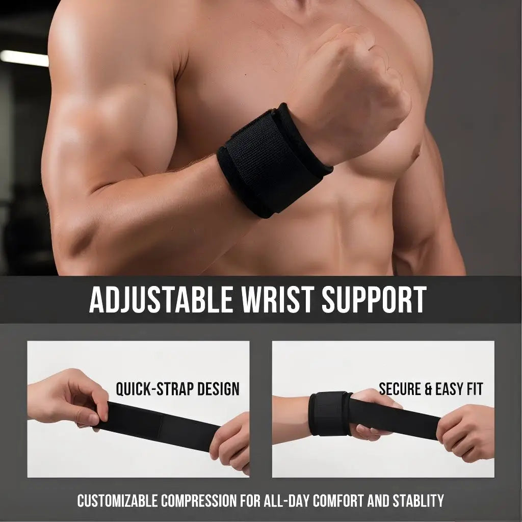 1PC Lightweight Adjustable Wrist Support Brace for Weightlifting Squat Kettlebell Outdoor Cycling - Protective Fitness Wristband