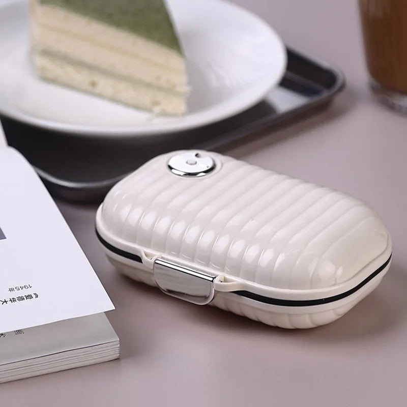 1 PCS Portable Mini waterproof 7-day pill storage box Pill  medicine organizer Sealed Storage Box Sealed Moisture-proof Design