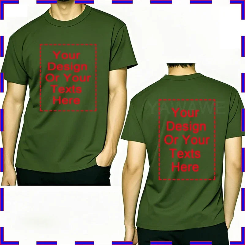 DIY Print Men Tshirt Your Photo Or Logo Here Cotton Comfortable Teeshirt Summer Top Perfect Gift customized t-shirt man 4XL 5XL