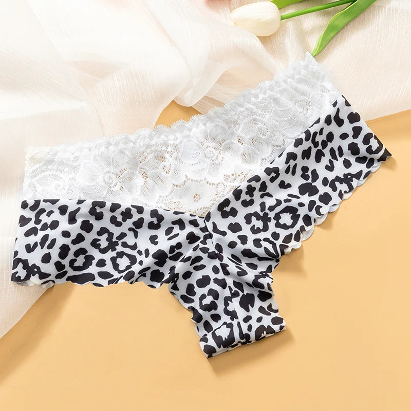 BZEL 5PCS/Set Women's Panties Sexy Lace Underwear Fashion Printing Woman Boxers Comfortable Lingerie Breathable Female Boyshorts