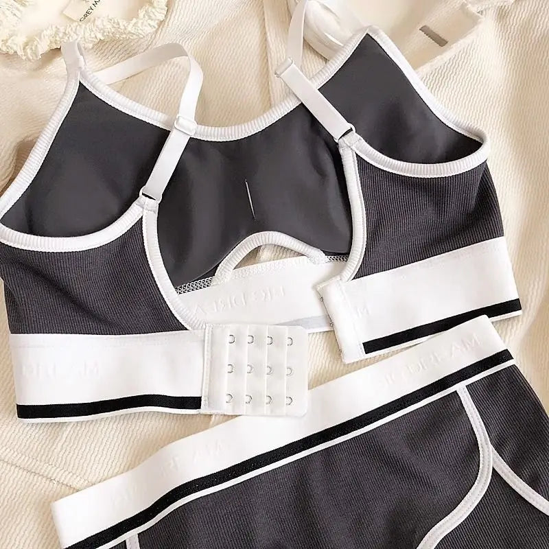 Cotton Bra Set Women Comfort Seamless Underwear Female Push Up Bra Low Waist Thong Panties Casual Sports Lingerie Intimates