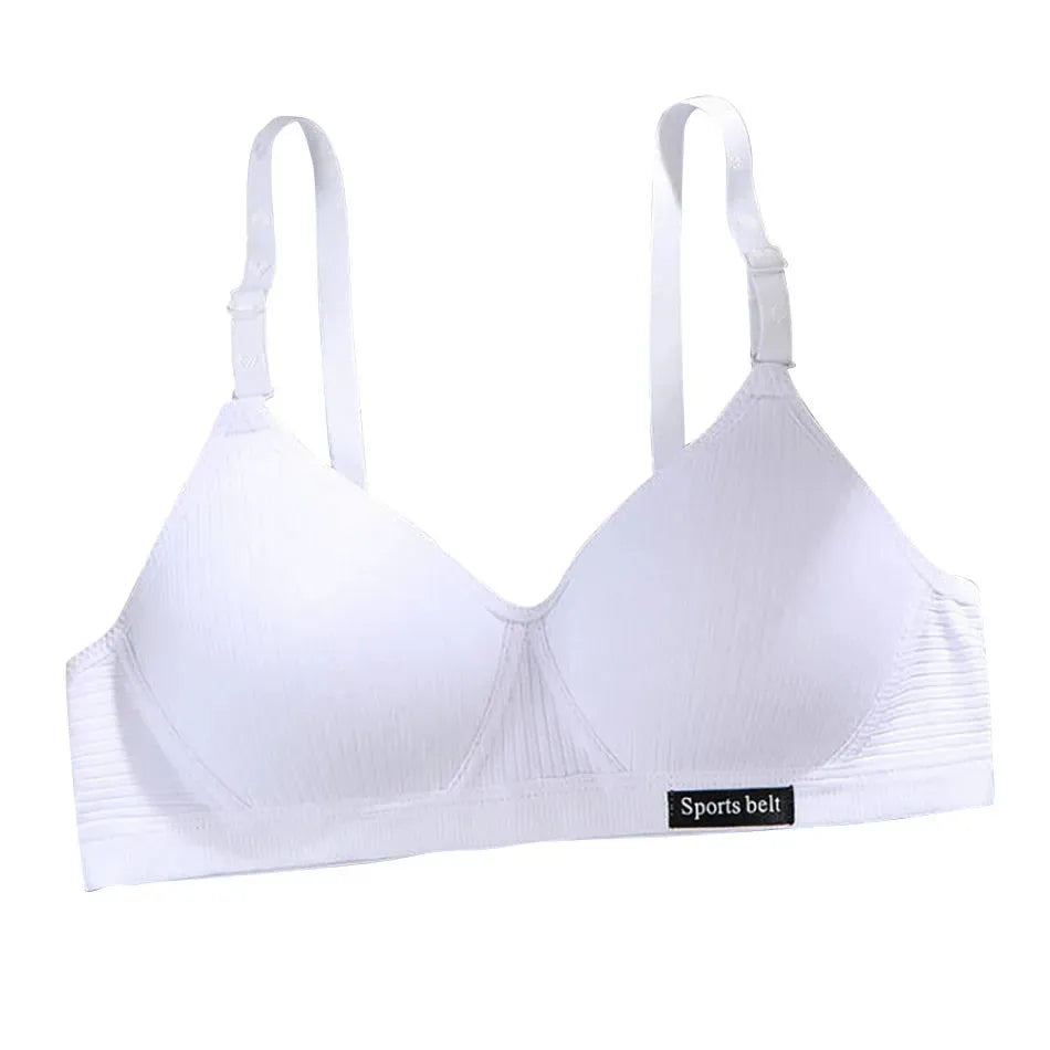 Cotton Women's AB Cup Bra Underwear Wireless Gathering Comfortable V-Bra Women's Upward Push Underwear
