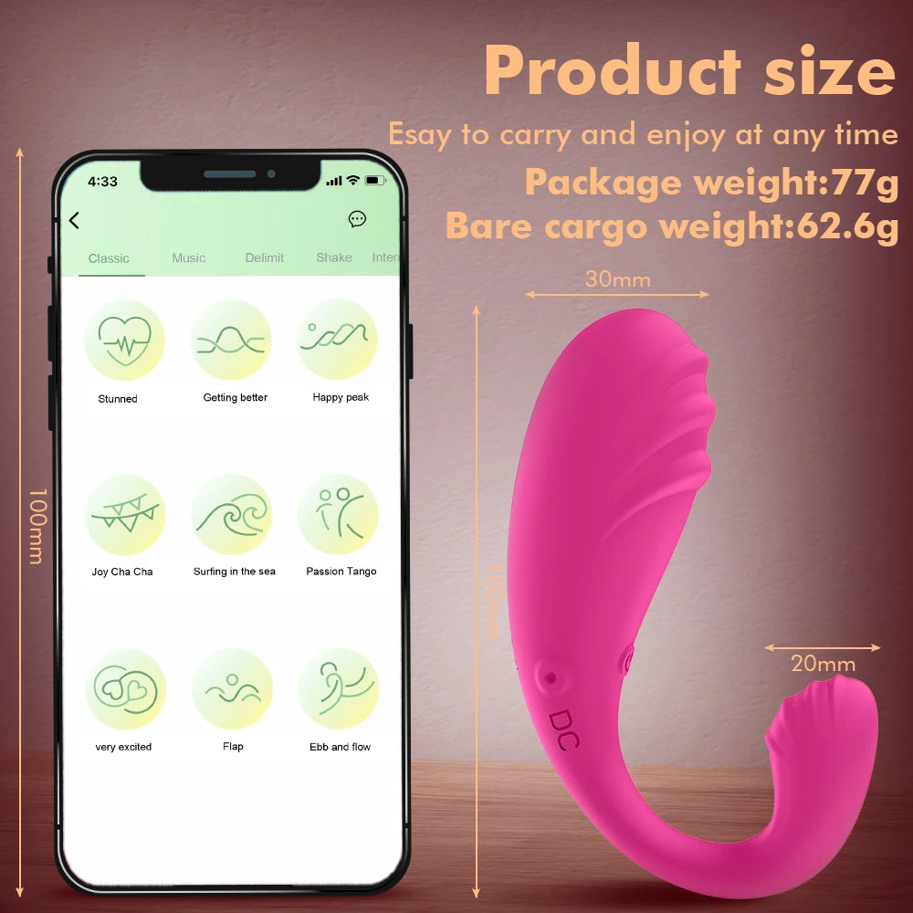 APP Controlled Vaginal Double Vibrators G-Spot Anal Vibrating Egg Massager Wearable Stimulator Adult Sexo Toys for Women Couples