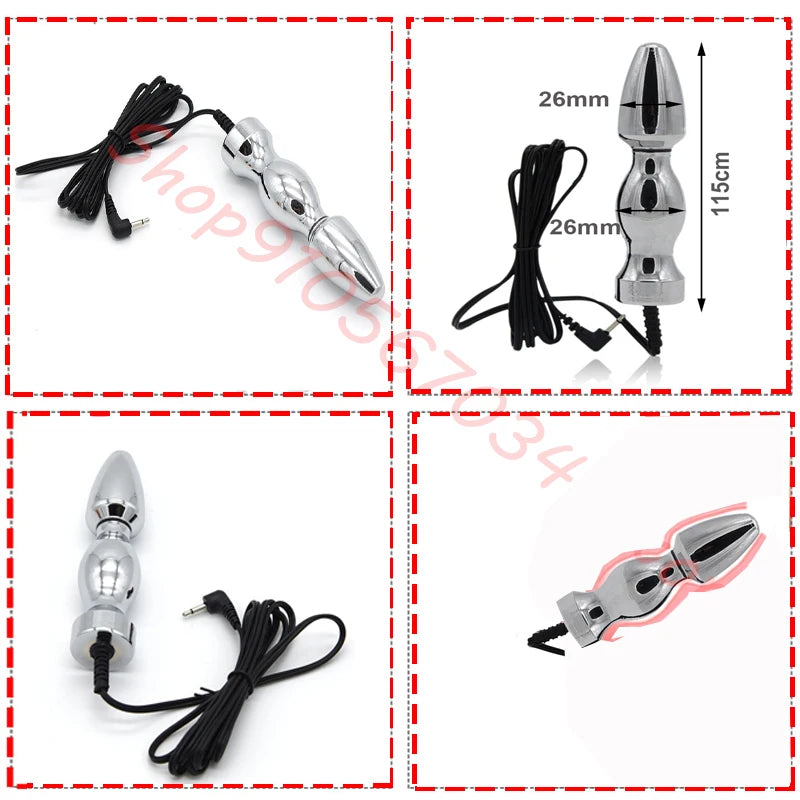 Taser Electro Stimulation Massage Masturbation Pulse Anal Butt Plug Penis Ring Nipple Sucker Clamp Massage Gloves/Pad E-stim Toy