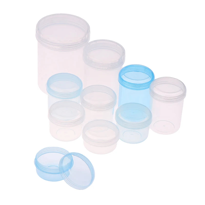 1pcs Mini Round Transparent Plastic Small Boxes Pill Jewelry Storage Case Container Storage Small Pill Box Portable Travel Home