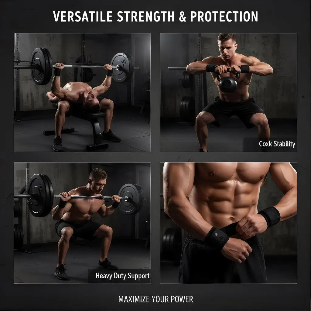1PC Lightweight Adjustable Wrist Support Brace for Weightlifting Squat Kettlebell Outdoor Cycling - Protective Fitness Wristband