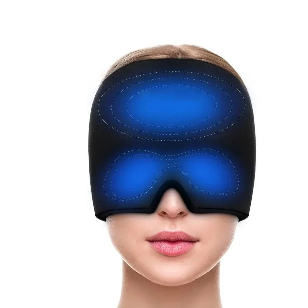 1pcs migraine relief headgear relief cap gel ice cap single layer headgear ice pack headgear relief stretchable compression head