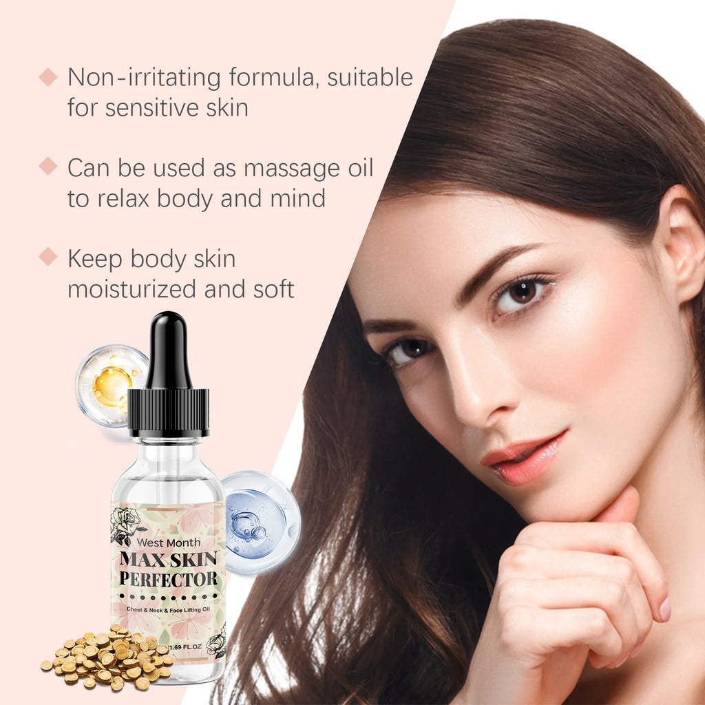 Chest Neck Face Lifting Oil Efficient Nourishment Deeply Nourish the Skin Moisturizing Oil Boost Radiance Winter Skincare
