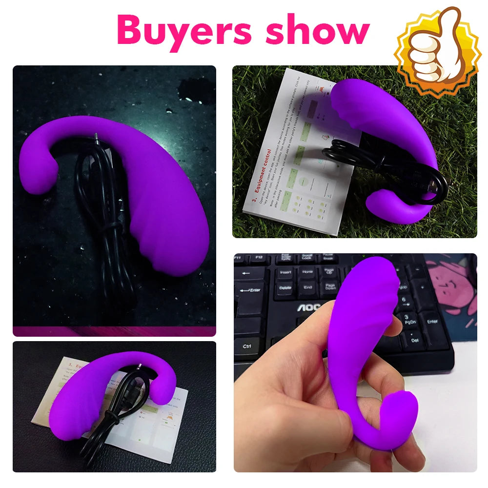 APP Controlled Vaginal Double Vibrators G-Spot Anal Vibrating Egg Massager Wearable Stimulator Adult Sexo Toys for Women Couples