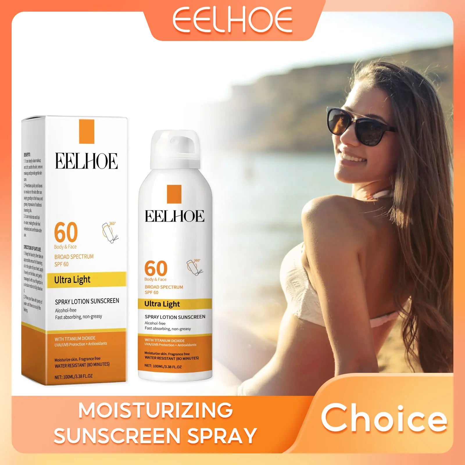 Sunscreen Spray Spf50 Waterproof Facial Body Long Lasting Sun Block Isolation Mist UV Protector Brightning Moisturizer Skin Care