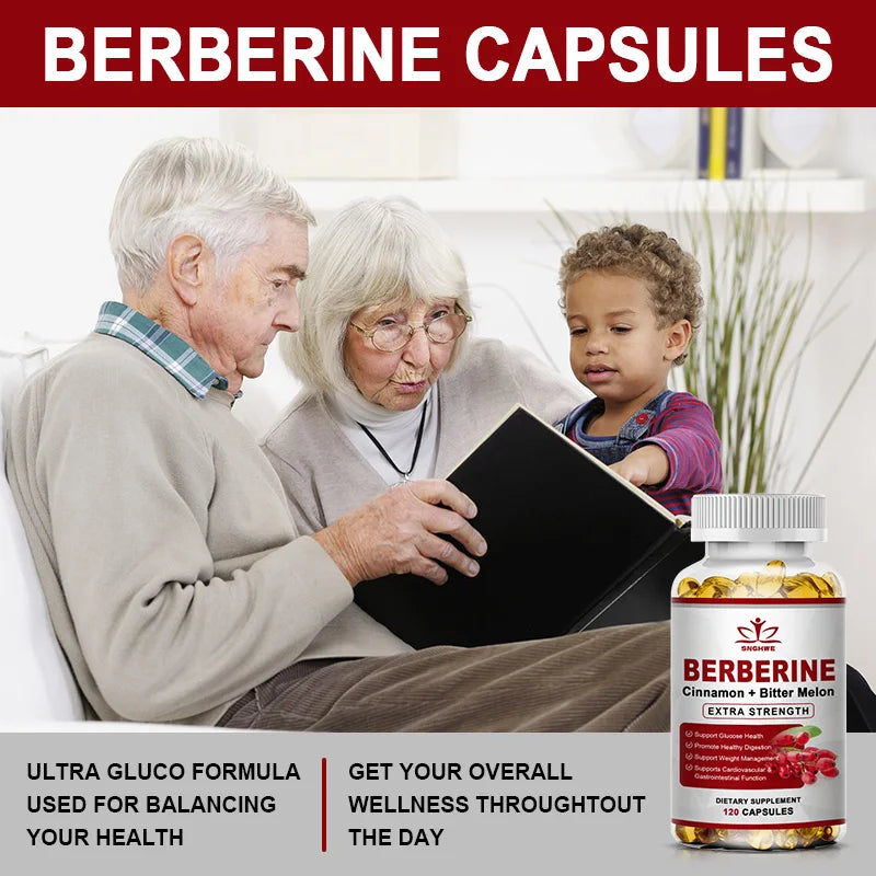 Berberine with Ceylon Cinnamon Capsule Antioxidant Immune System, Cardiovascular & Gastrointestinal Function Healthy Food