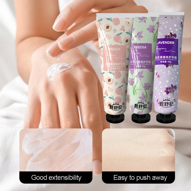 5PCS hand cream with hand gift set, fruit and floral hand cream with 5 different flavors to choose from, moisturize