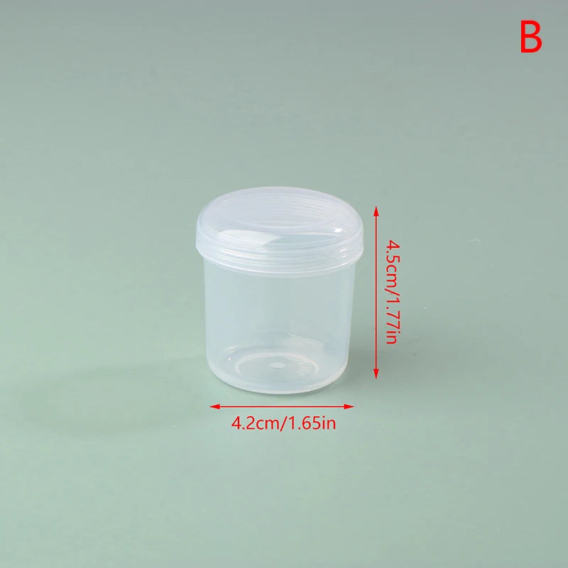 1pcs Mini Round Transparent Plastic Small Boxes Pill Jewelry Storage Case Container Storage Small Pill Box Portable Travel Home